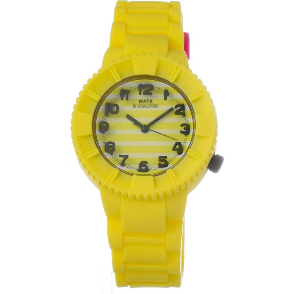 Watx COWA1155-RWA1557 Ladies' Yellow Silicone Strap Quartz Wristwatch (Ø 38 mm)