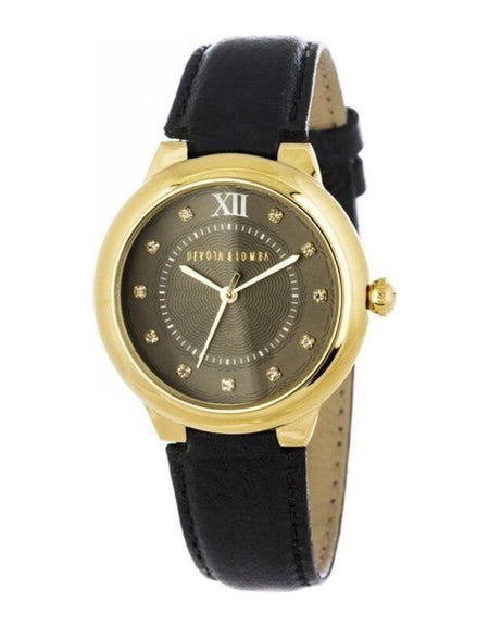 Devota & Lomba DL006W-02BLACK Women's Black Leather Watch