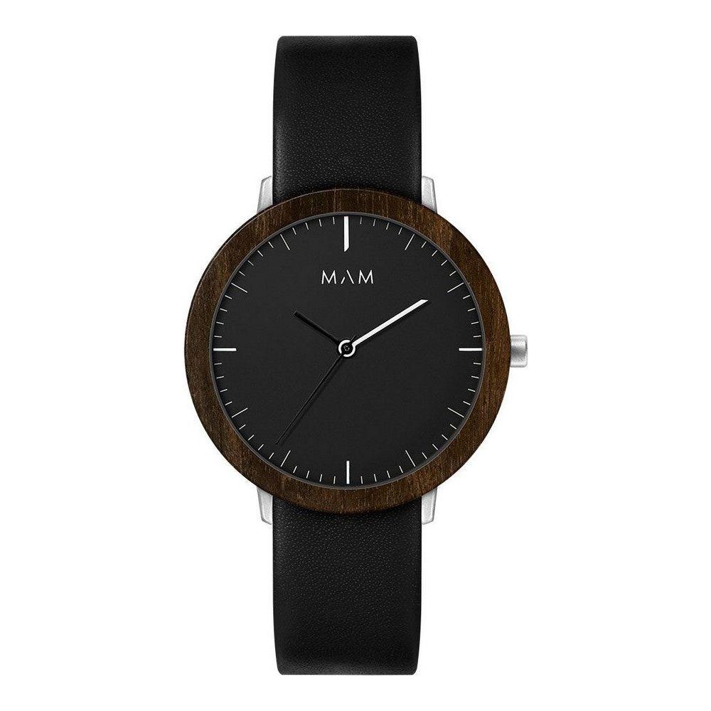 MAM Unisex Wristwatch MAM621 (Ø 39mm) - Black Stainless Steel Bracelet, Brown Box
