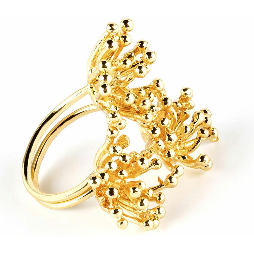 Ladies' Ring Shabama Deyá Flower Brass gold-plated Adjustable-0