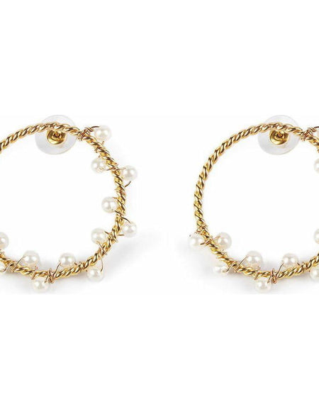 Ladies' Earrings Shabama Shima Brass gold-plated 4 cm-0