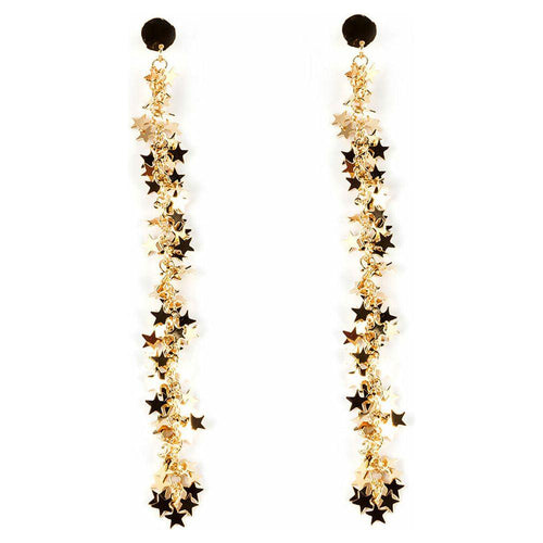 Load image into Gallery viewer, Ladies&#39; Earrings Shabama Starry Xl Brass gold-plated 15 cm-0
