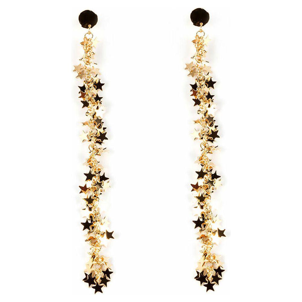 Ladies' Earrings Shabama Starry Xl Brass gold-plated 15 cm-0