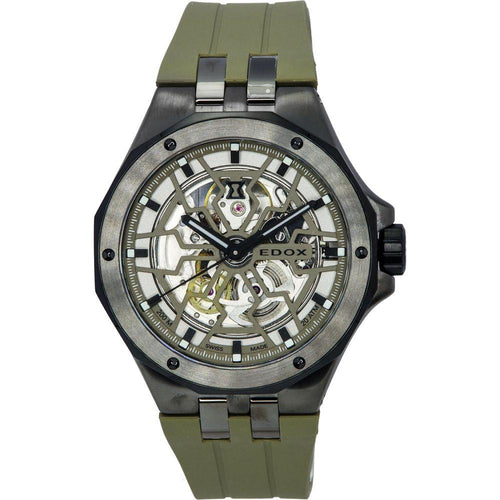Load image into Gallery viewer, Edox Delfin Mecano Green Skeleton Dive Watch for Men - Model 853: The Epitome of Style and Functionality
