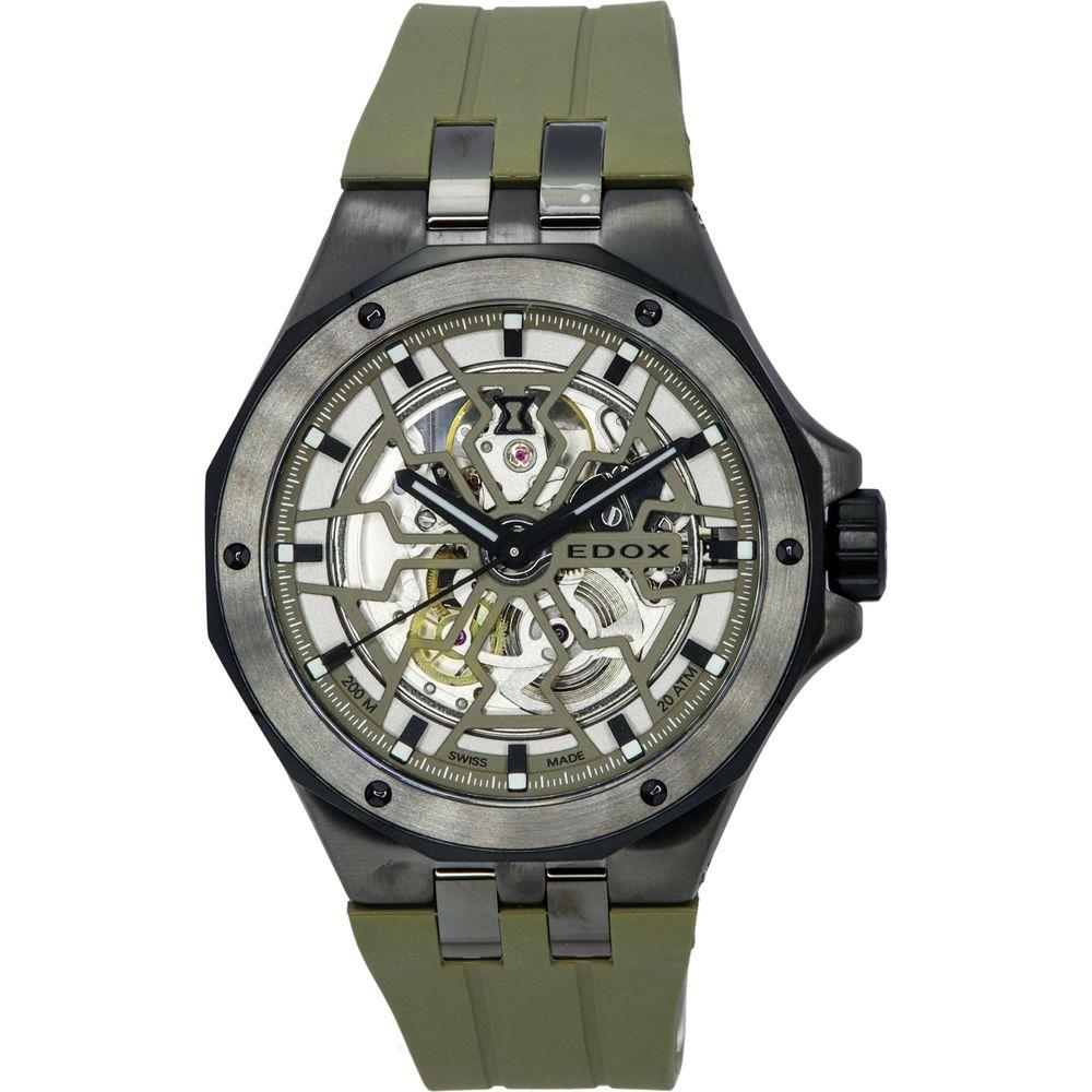 Edox Delfin Mecano Green Skeleton Dive Watch for Men - Model 853: The Epitome of Style and Functionality