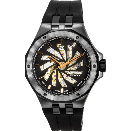 Load image into Gallery viewer, Edox Delfin Mecano 60th Anniversary Limited Edition Automatic Diver&#39;s Watch - Model 853, Men&#39;s, Black Stainless Steel
