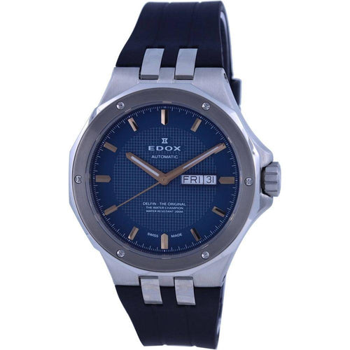 Load image into Gallery viewer, Edox Delfin XYZ123 Automatic Men&#39;s Watch - Blue Dial, Stainless Steel, Water Resistant 200m
