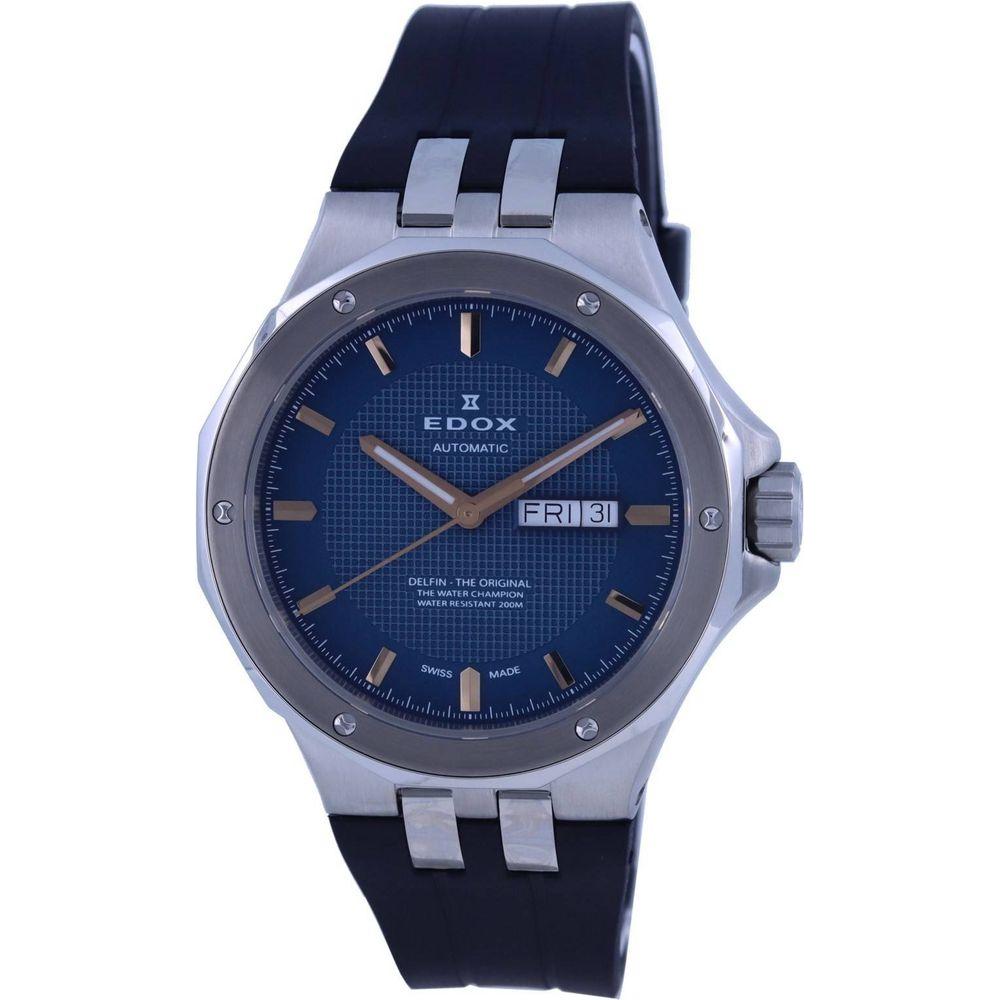 Edox Delfin XYZ123 Automatic Men's Watch - Blue Dial, Stainless Steel, Water Resistant 200m
