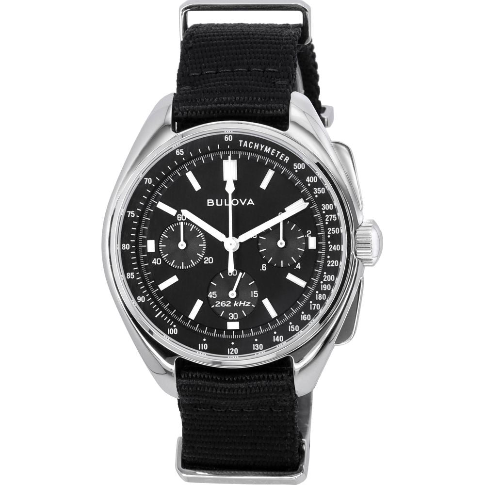Bulova Lunar Pilot Special Edition Chronograph Quartz 96A225 Men's Watch - Black Dial