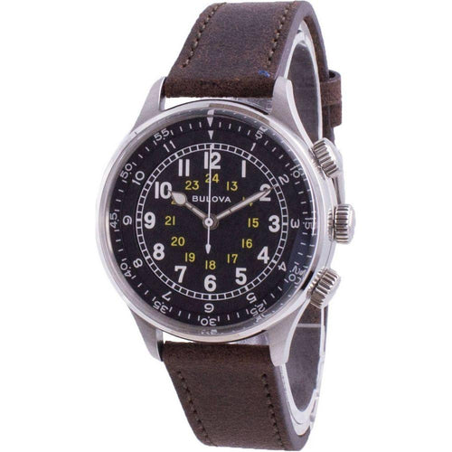 Load image into Gallery viewer, Belfort A-15 Pilot Automatic 96A245 Men&#39;s Watch in Black Stainless Steel
