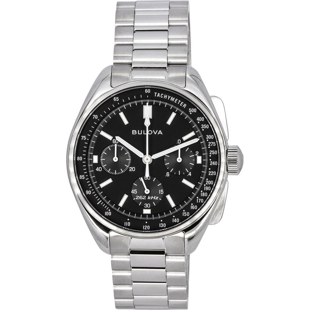 Bulova Men's Lunar Pilot Archive Series Special Edition Chronograph Quartz Watch - Model 96K111 - Black Dial with Extra Strap