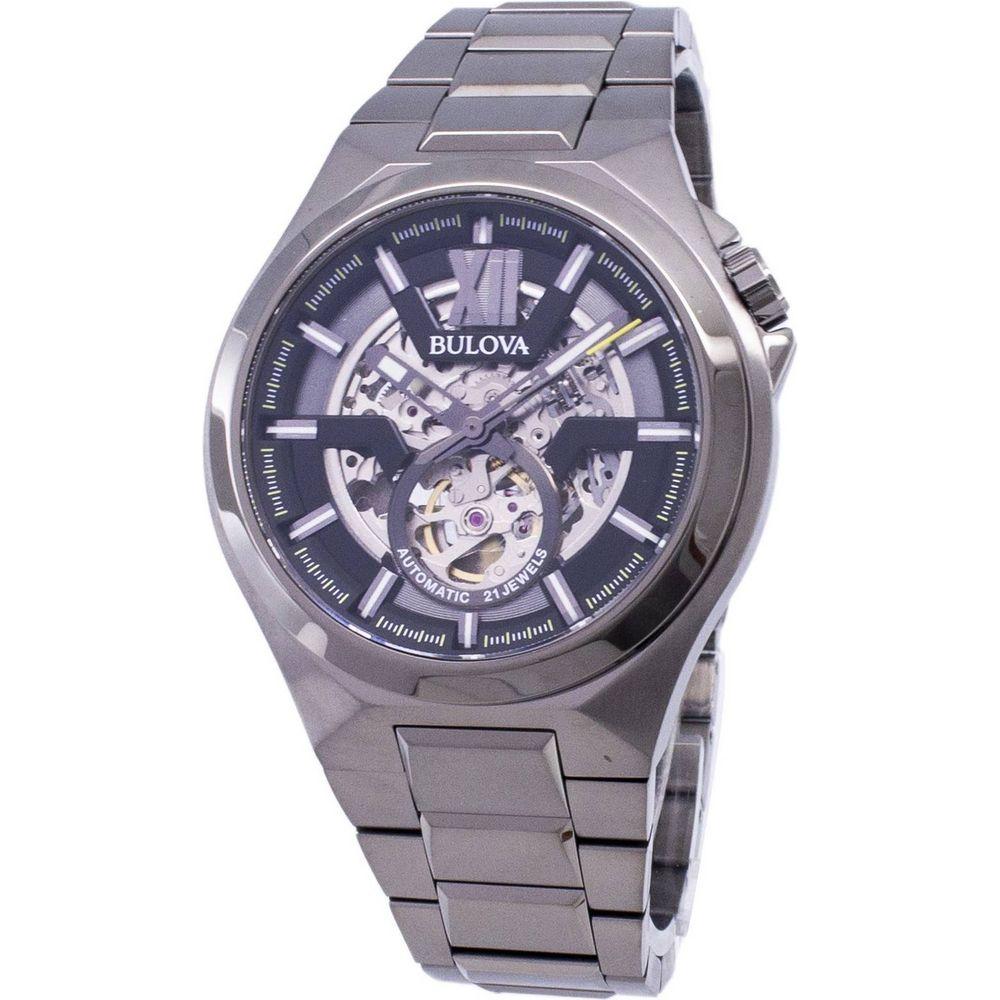 Elegant Timepiece: XYZ123 Men's Stainless Steel Automatic Skeleton Watch - Black