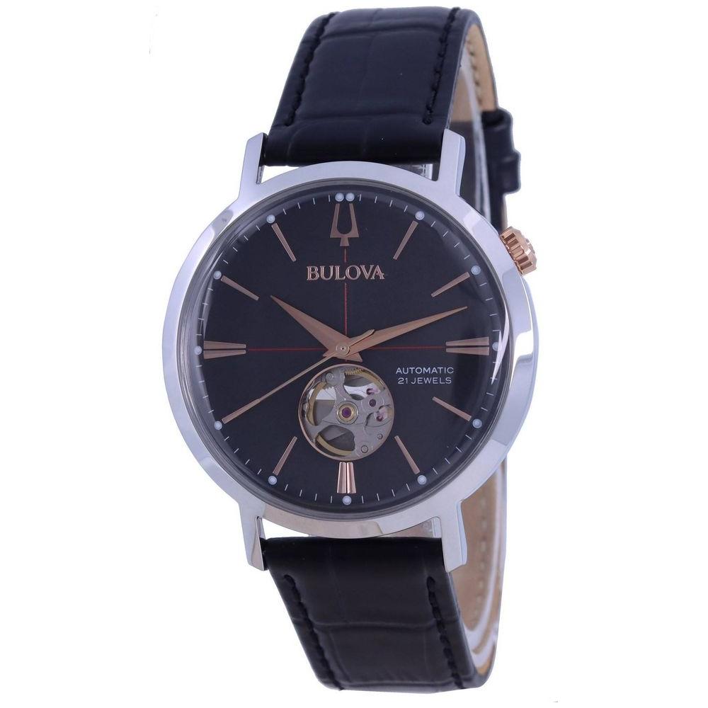 Elegant Grey Leather Strap Replacement for Men's Automatic Watch