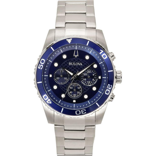 Load image into Gallery viewer, Formal Timepieces Essential Chronograph ECH-5002B Stainless Steel Blue Dial Men&#39;s Watch
