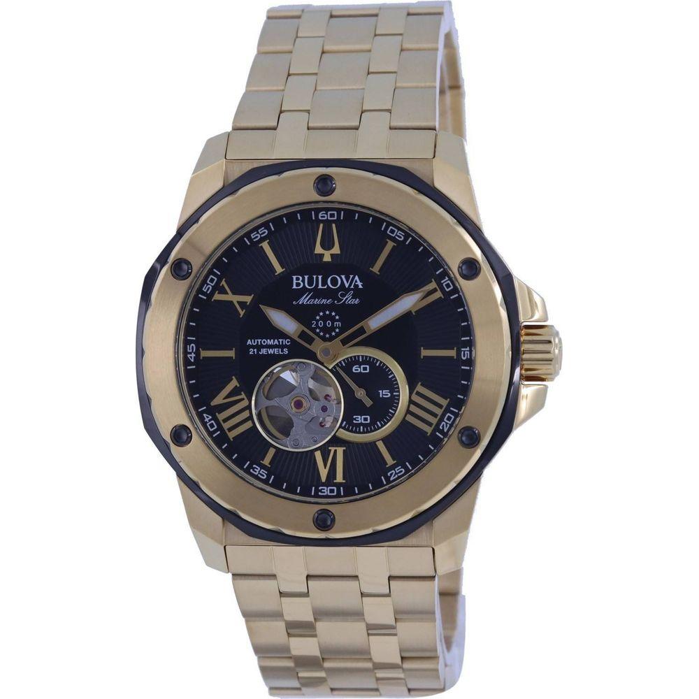 Opulent Gold-Tone Automatic Diver's Watch with Open Heart Display for Men - Model GDT-200 - Luxurious Gold
