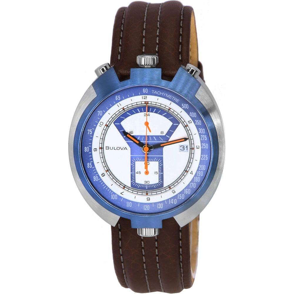 Limited Edition Silver Dial Chronograph Quartz Men's Watch - Brown Leather Strap Replacement for Men