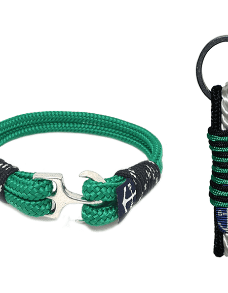 Irish Green Nautical Bracelet and Keychain-0