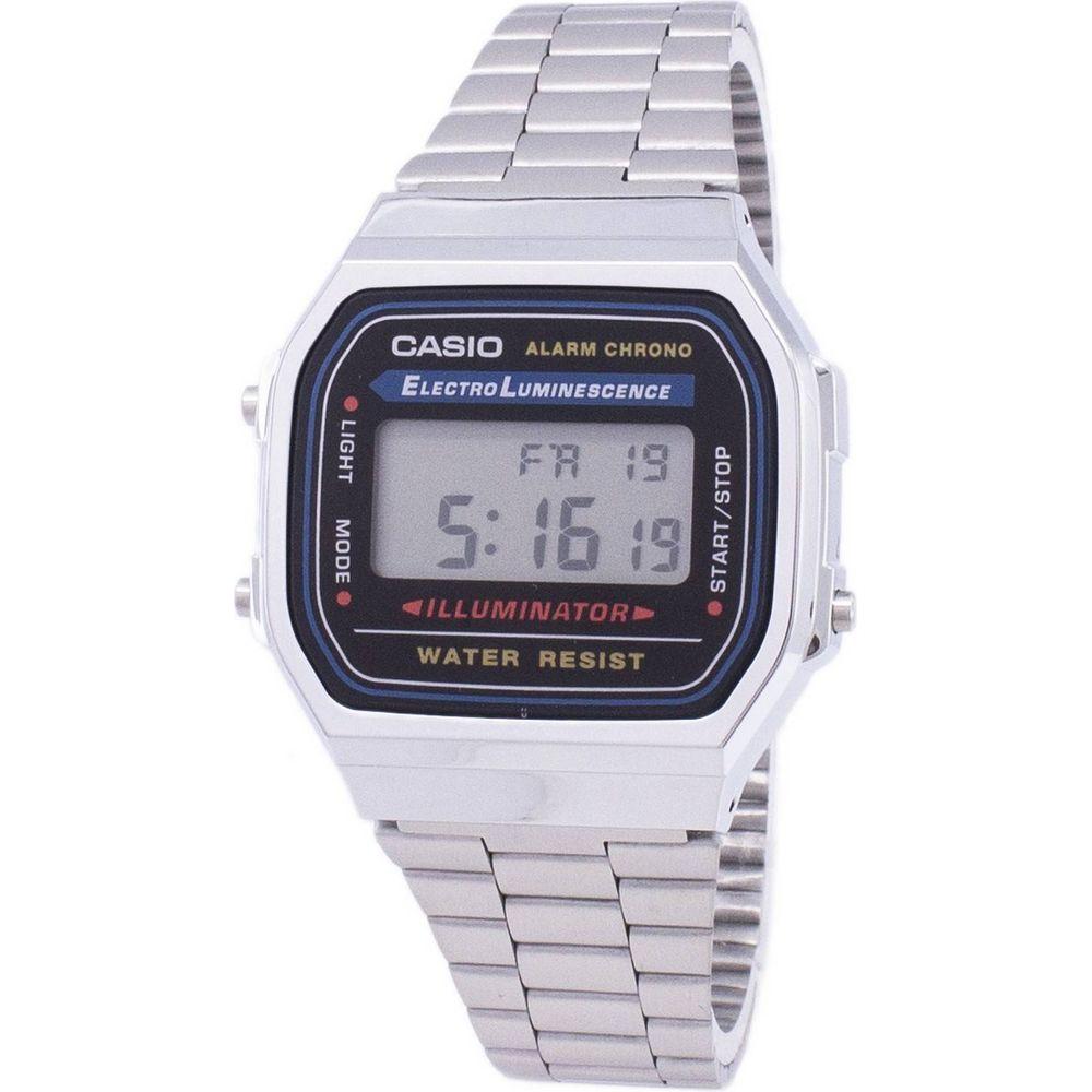 Formal Stainless Steel Digital Alarm Chrono Watch with Adjustable Clasp - Unisex, Model XYZ123, Silver