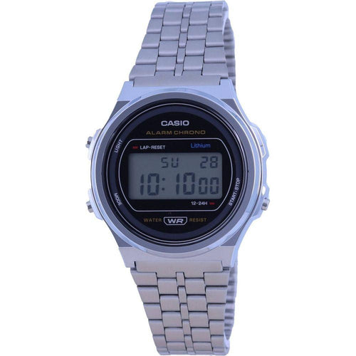 Load image into Gallery viewer, Formal Tone:
Introducing the TimeMaster Classic Stainless Steel Resin Digital Watch for Men and Women - Model TM-2001, Black
