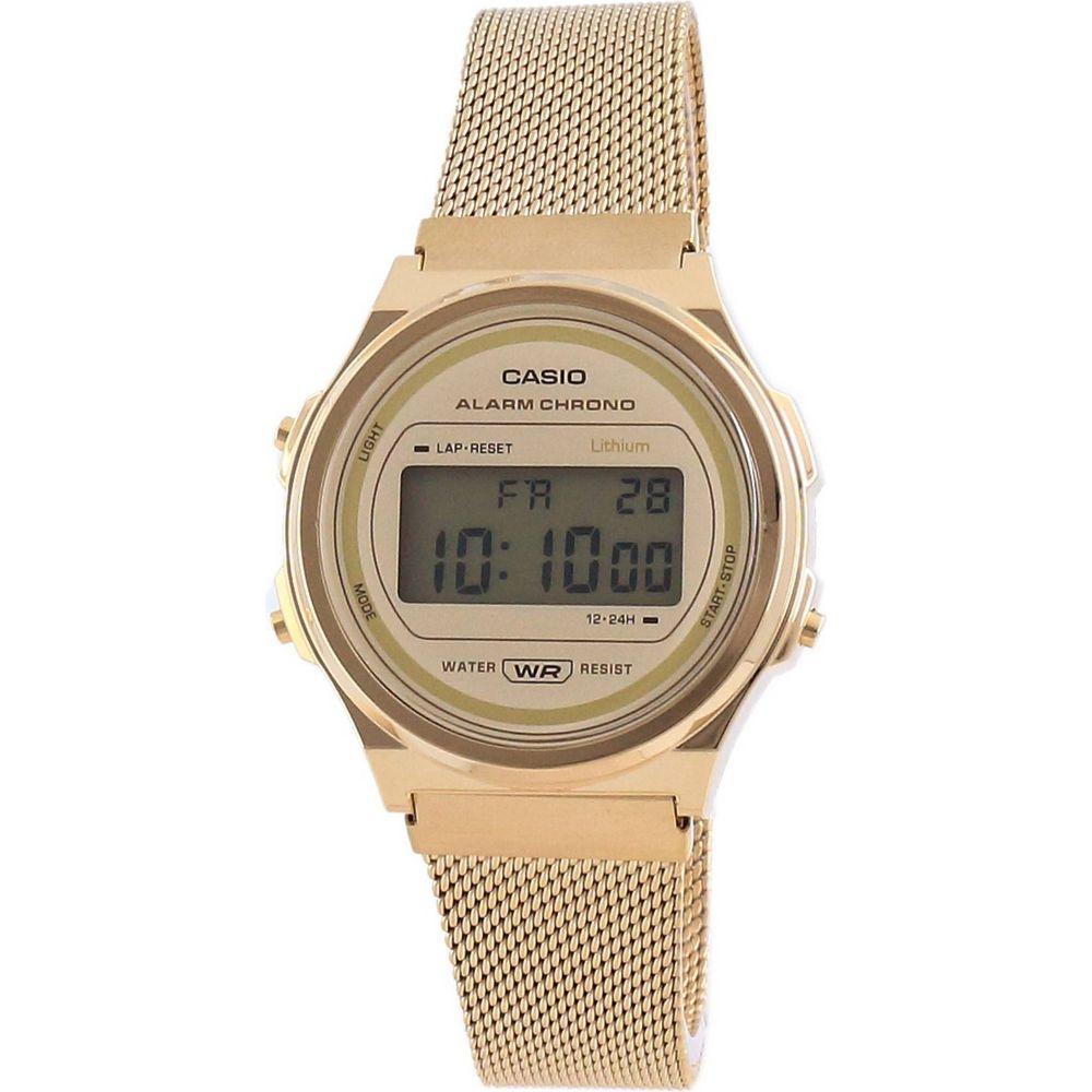 Golden Mesh Digital Unisex Watch
