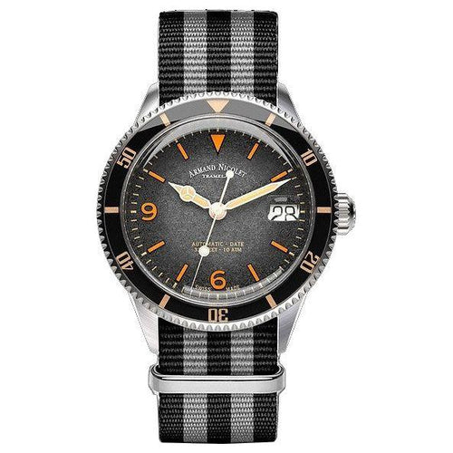 Load image into Gallery viewer, Armand Nicolet Tramelan Men&#39;s Automatic Watch A500ANAA-NS-BN19500AANG Black/Grey Dial
