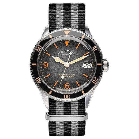 Armand Nicolet Tramelan Men's Automatic Watch A500ANAA-NS-BN19500AANG Black/Grey Dial