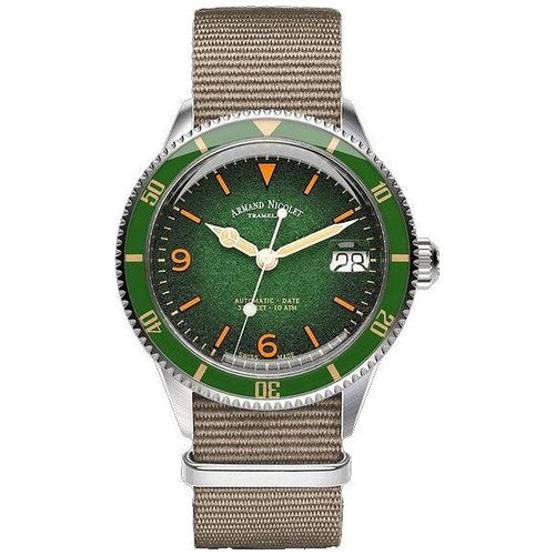Load image into Gallery viewer, Armand Nicolet Tramelan Men&#39;s Green Dial Automatic Watch A500AVAA-VS-BN19500AAGG
