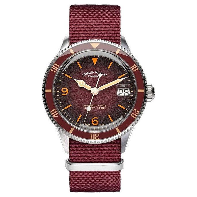 Armand Nicolet Tramelan VS1 Men's Automatic Watch A500AXAA-XS-BN19500AABX - Burgundy Dial