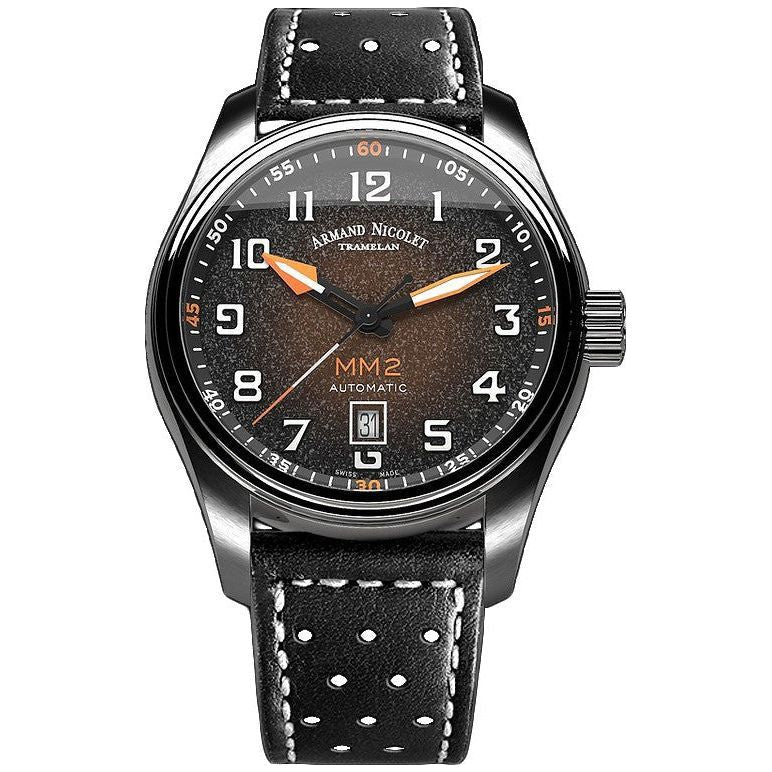 Armand Nicolet Tramelan MM2 Men's Automatic Watch - Black Dial (A640P-KN-BP22641NAC)