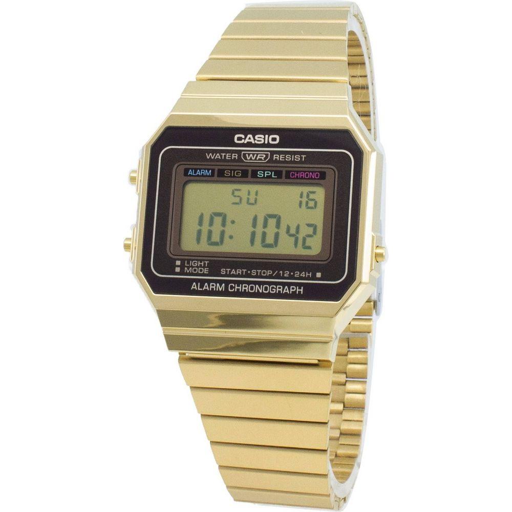 Casio Retro Chrono A700WG-9A Digital Men's Watch - Classic Gold