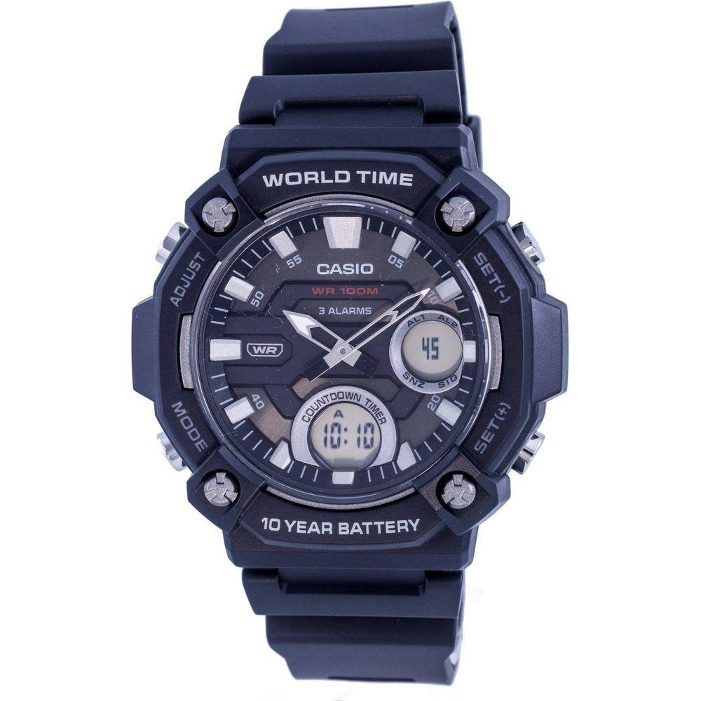 Casio AEQ-120W-1AV Men's Analog Digital Black Dial Watch