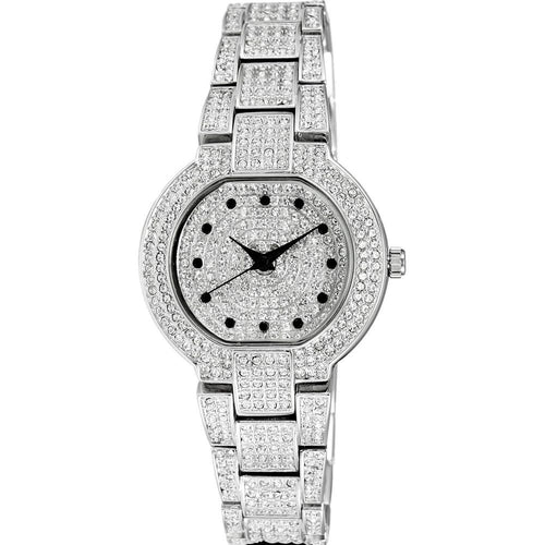 Load image into Gallery viewer, Adee Kaye Women&#39;s Crystal Accent Silver Dial Quartz Watch AK2005-L - Elegant and Timeless
