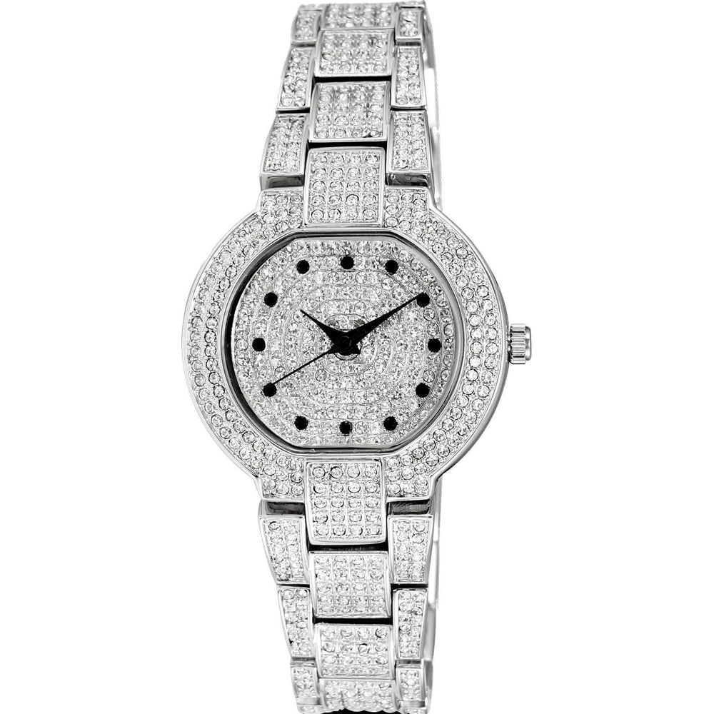 Adee Kaye Women's Crystal Accent Silver Dial Quartz Watch AK2005-L - Elegant and Timeless