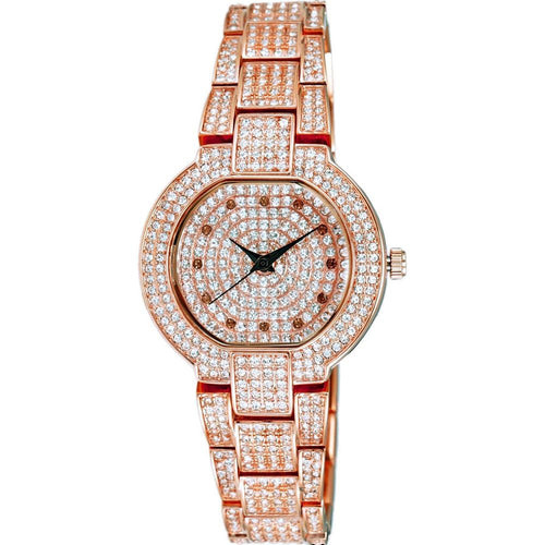 Load image into Gallery viewer, Adee Kaye Women&#39;s Rose Gold Crystal Accents Watch AK2005-LRG
