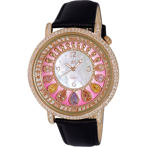 Load image into Gallery viewer, Adee Kaye Women&#39;s Tear Drop Quartz Watch AK2112-LRG Pink and White
