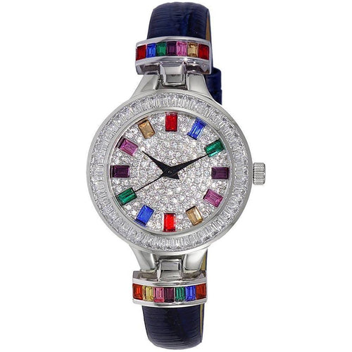 Load image into Gallery viewer, Adee Kaye Women&#39;s Crystal Accent Watch AK2522-LCBU Blue
