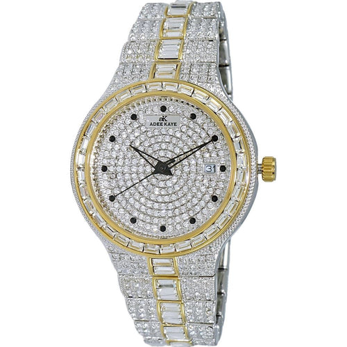 Load image into Gallery viewer, Adee Kaye Women&#39;s Two-Tone Crystal Accents Watch AK2525-M2G, Silver/Gold

