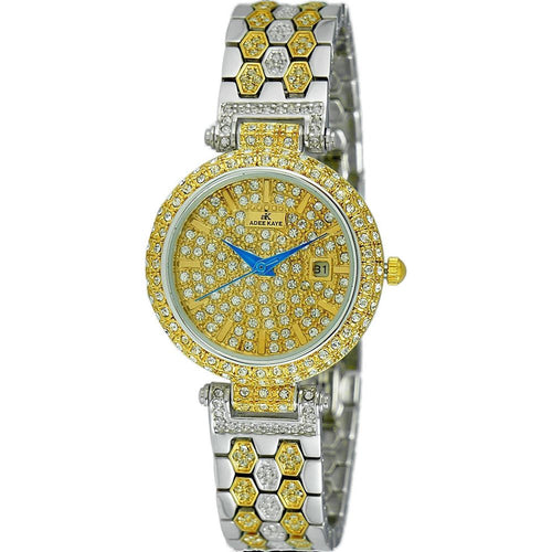 Load image into Gallery viewer, Adee Kaye Women&#39;s Gold Tone Crystal Accents Watch AK2526-L2G
