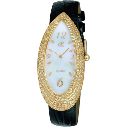 Load image into Gallery viewer, Adee Kaye Women&#39;s Crystal Accents Quartz Watch AK2527-LG, White Mother of Pearl Dial
