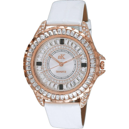 Load image into Gallery viewer, Adee Kaye Mondo G-3 Women&#39;s Crystal Accent Watch AK2727-R Rose Gold
