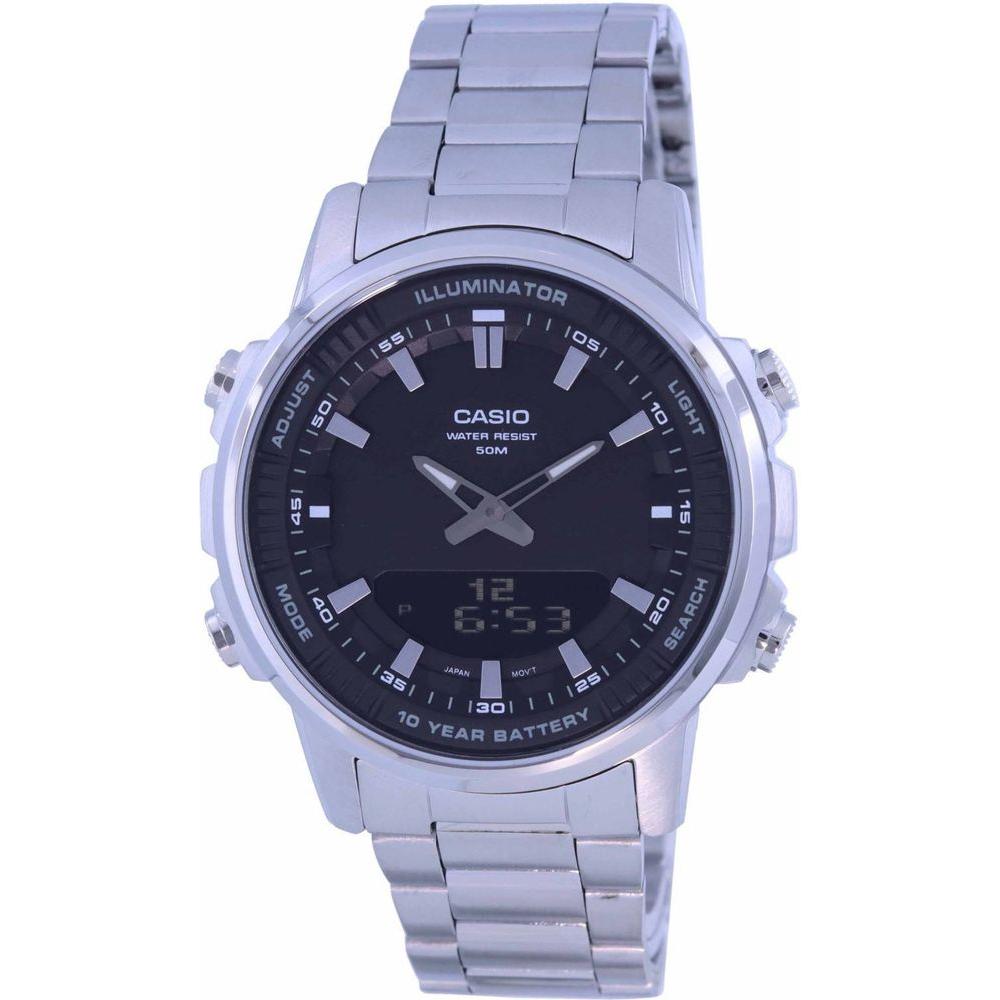 Men's Stainless Steel Analog Digital Telememo Watch - Model WTT-ADSS001, Silver