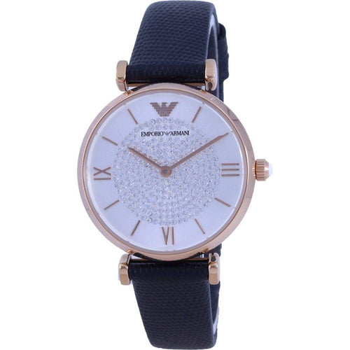 Load image into Gallery viewer, Emporio Armani Women&#39;s Rose Gold T-Bar Crystal Accents Quartz Watch AR11387
