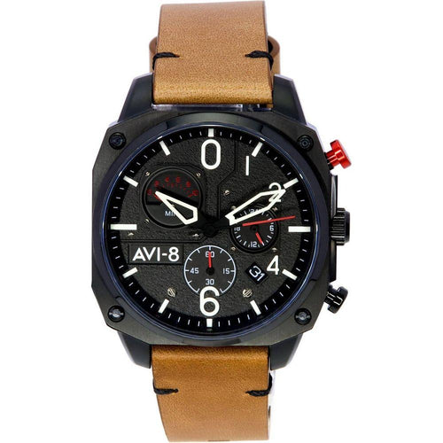 Load image into Gallery viewer, AVI-8 Hawker Hunter Men&#39;s Chronograph Watch AV-4052-02 Charcoal Ember Brown
