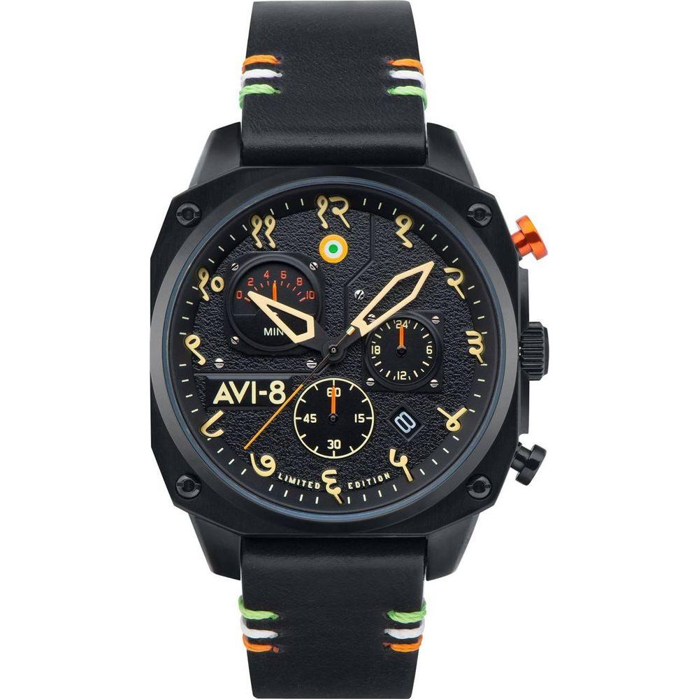 AVI-8 Hawker Hunter AV-4052-IN01 Men's Limited Edition Chronograph Quartz Watch - Black