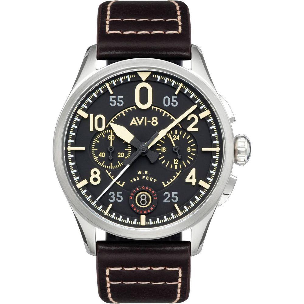 AVI-8 Men's Spitfire Lock Chronograph Watch AV-4089-01 - Midnight Oak