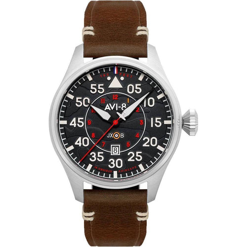 Load image into Gallery viewer, AVI-8 Hawker Hurricane Wittering Clowes Pilot Automatic AV-4097-01 Men&#39;s Watch - Black Leather
