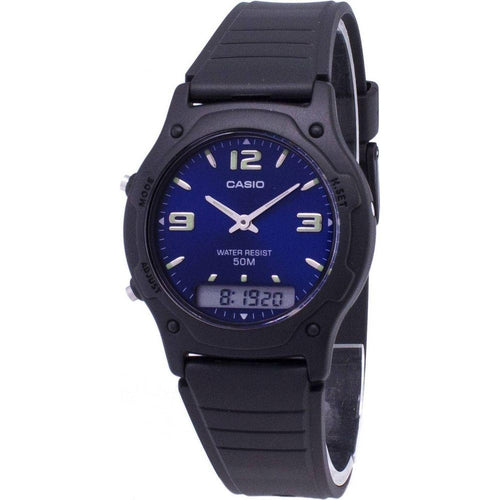 Load image into Gallery viewer, Formal Men&#39;s Blue Dial Analog Digital Quartz Dual Time Watch - Model ADQDT-001
