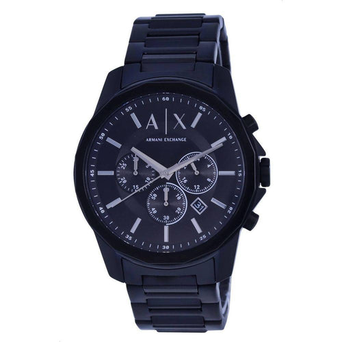 Load image into Gallery viewer, Stainless Steel Black Dial Chronograph Men&#39;s Watch - Model SS-001, Black

