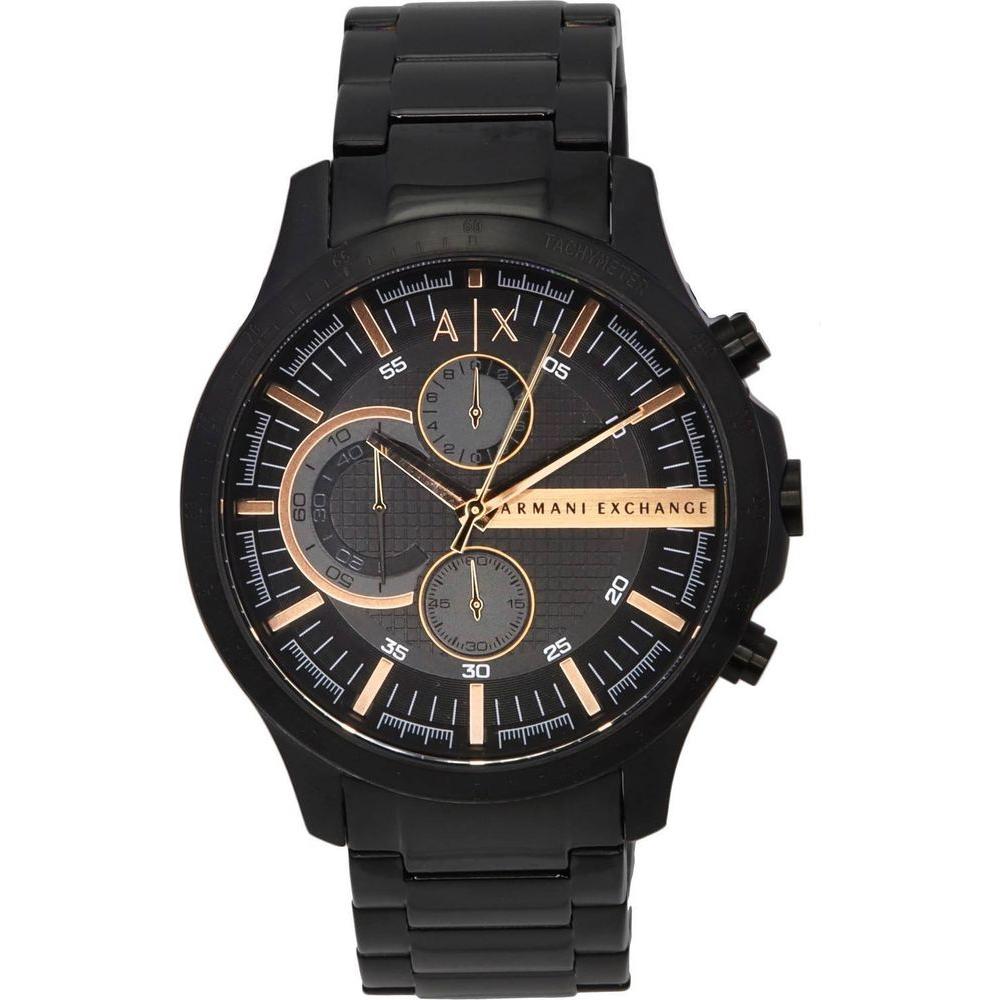 Men's Hampton Chronograph Black Dial Quartz Watch - Model HC-1001, Stainless Steel