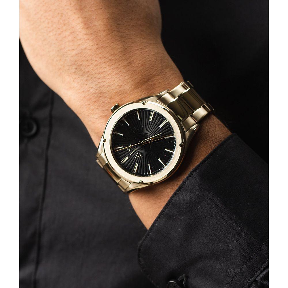 Distinguished Quartz Men's Watch - AX2801, Black